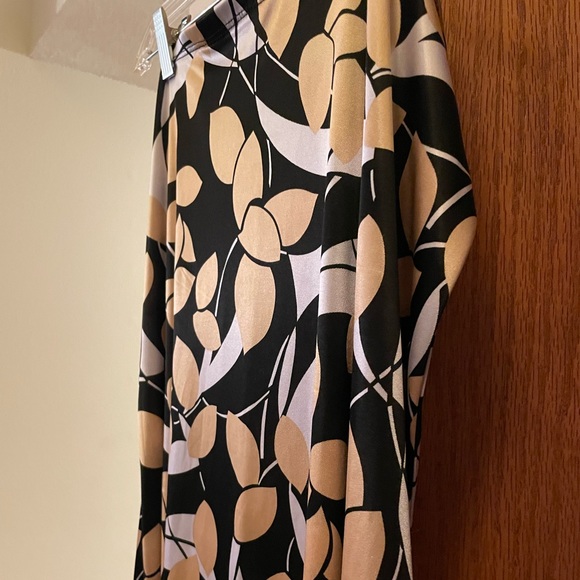 Merona size L shark bite hem gold silver and black skirt - Picture 2 of 3